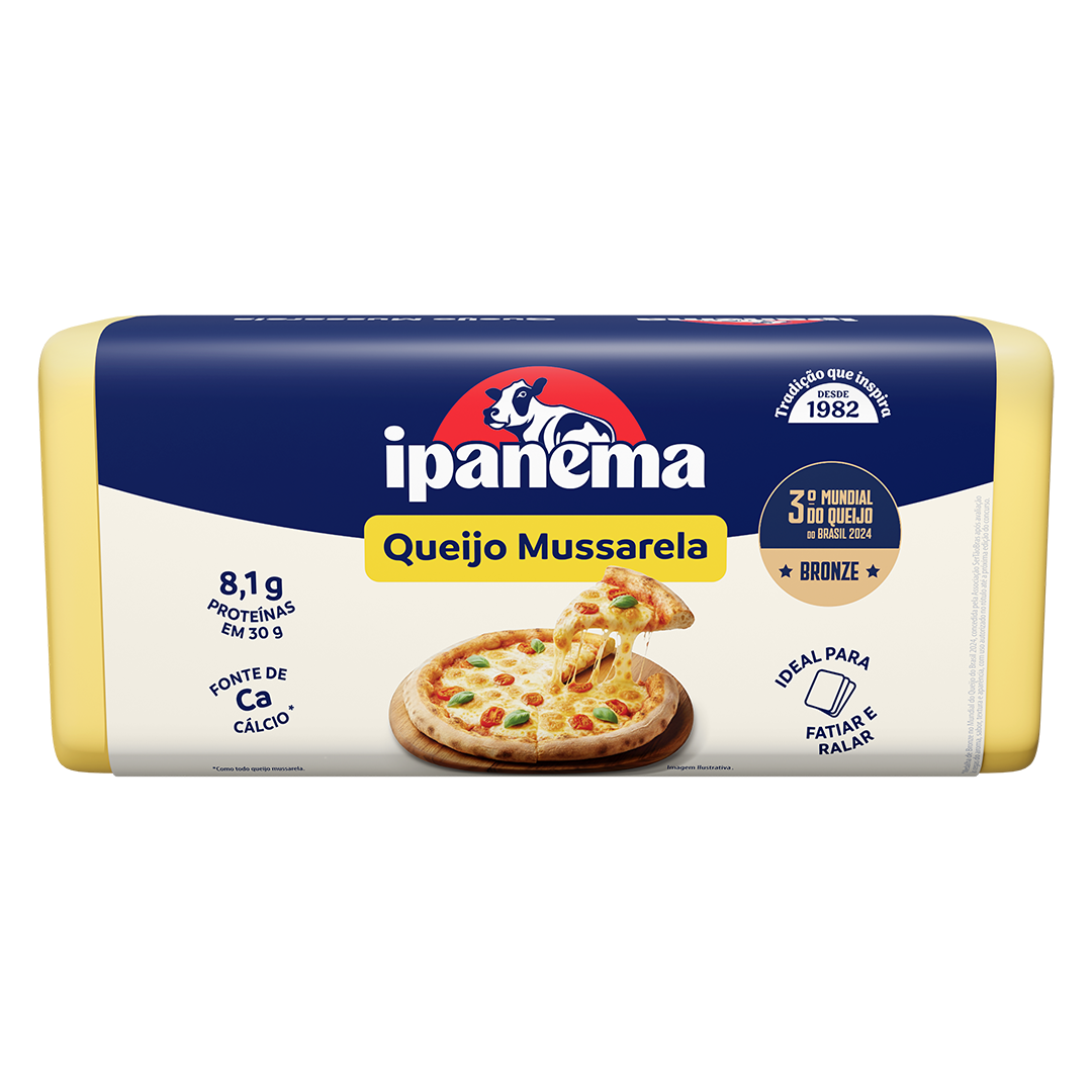 Mussarela Ipanema Peça 2kg | Caixa com 08 peças