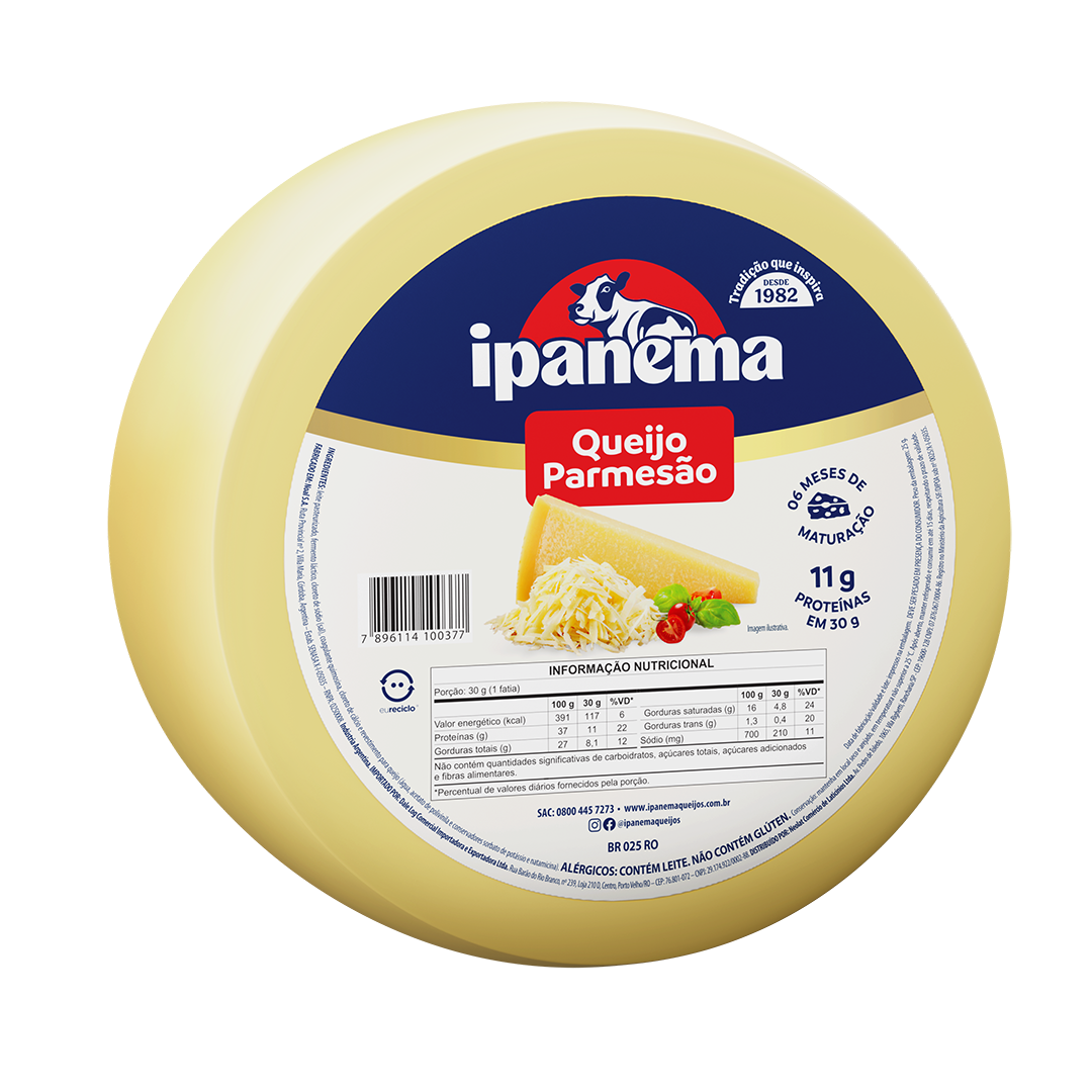 Parmesao Ipanema Peça 6kg | Caixa com 02 unidades