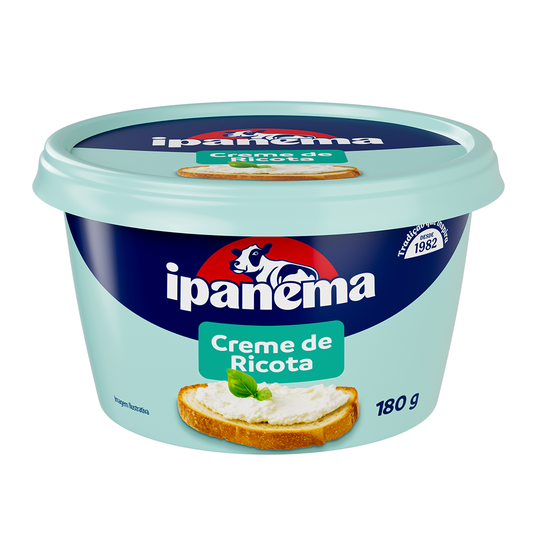 Creme De Ricota Ipanema Pote 180g | Caixa com 18 unidades