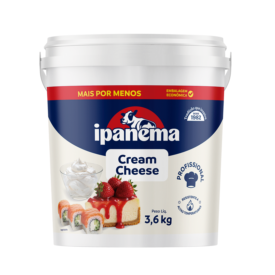 Cream Cheese Ipanema Balde 3,6kg | Caixa com 01 unidades