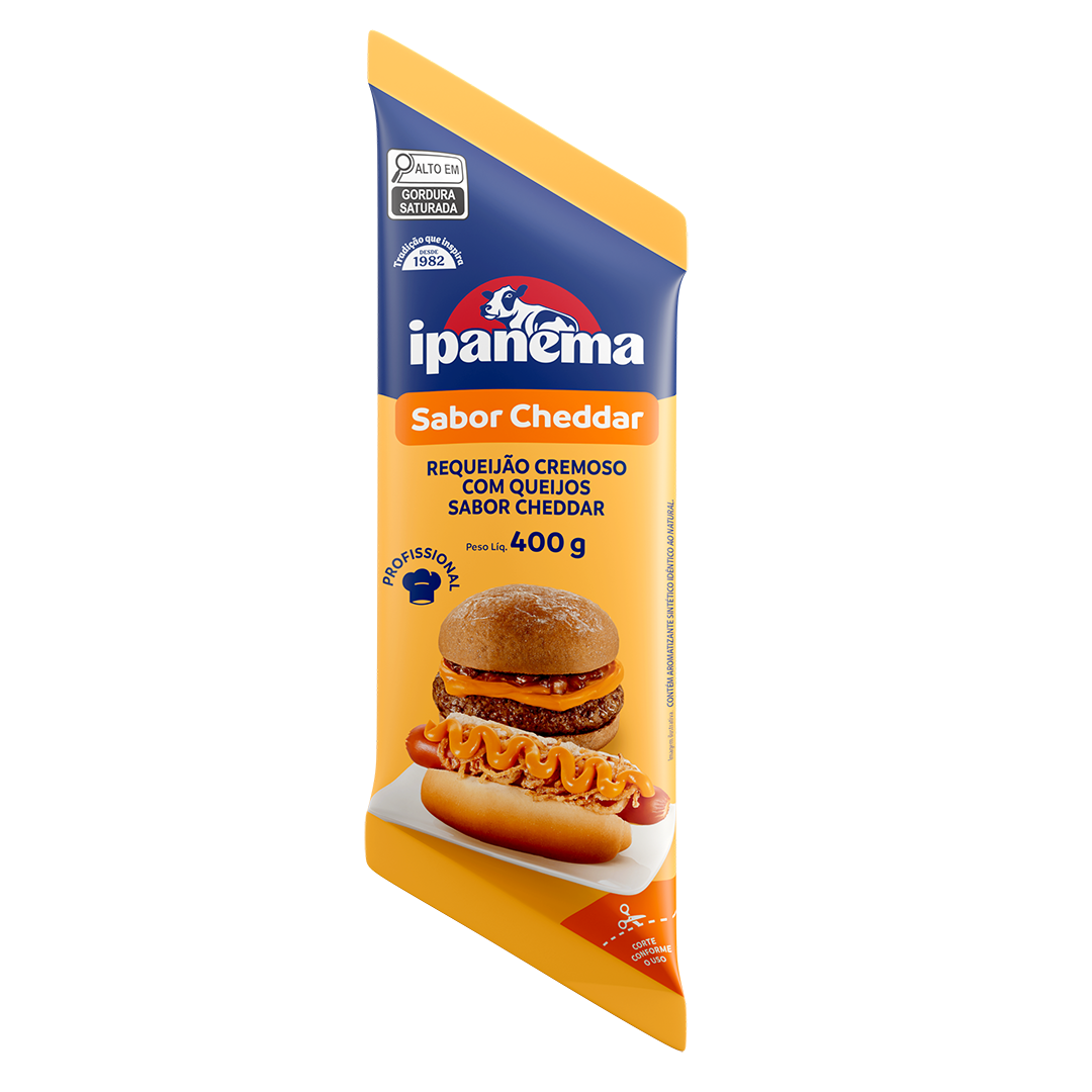 Cheddar Cremoso Ipanema Bisnaga 400g | Caixa com 09 unidades