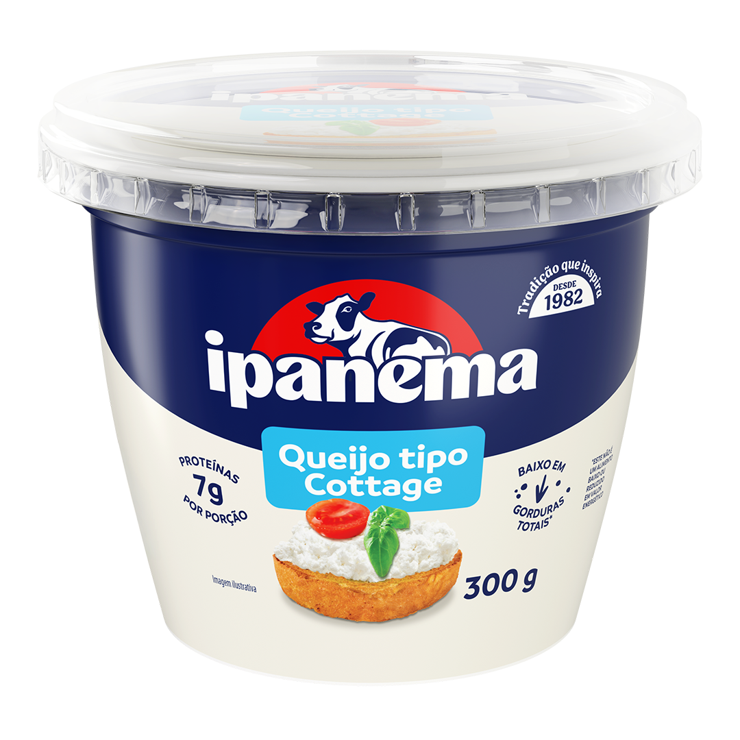 Queijo Tipo Cottage Ipanema Pote 300g | Caixa com 12 unidades