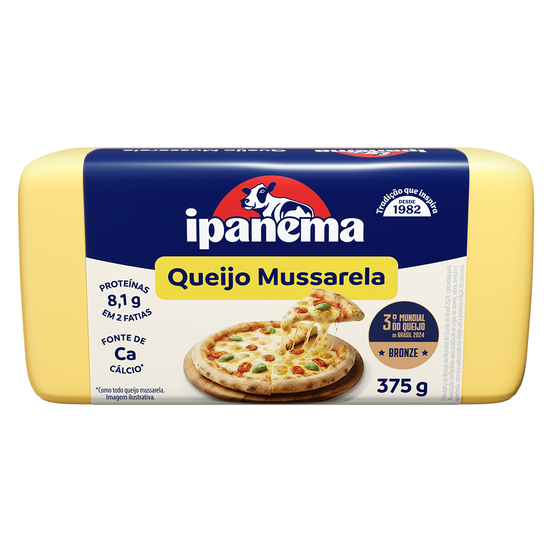 Mussarela Mini Ipanema Peça 375g | Caixa com 12 peças