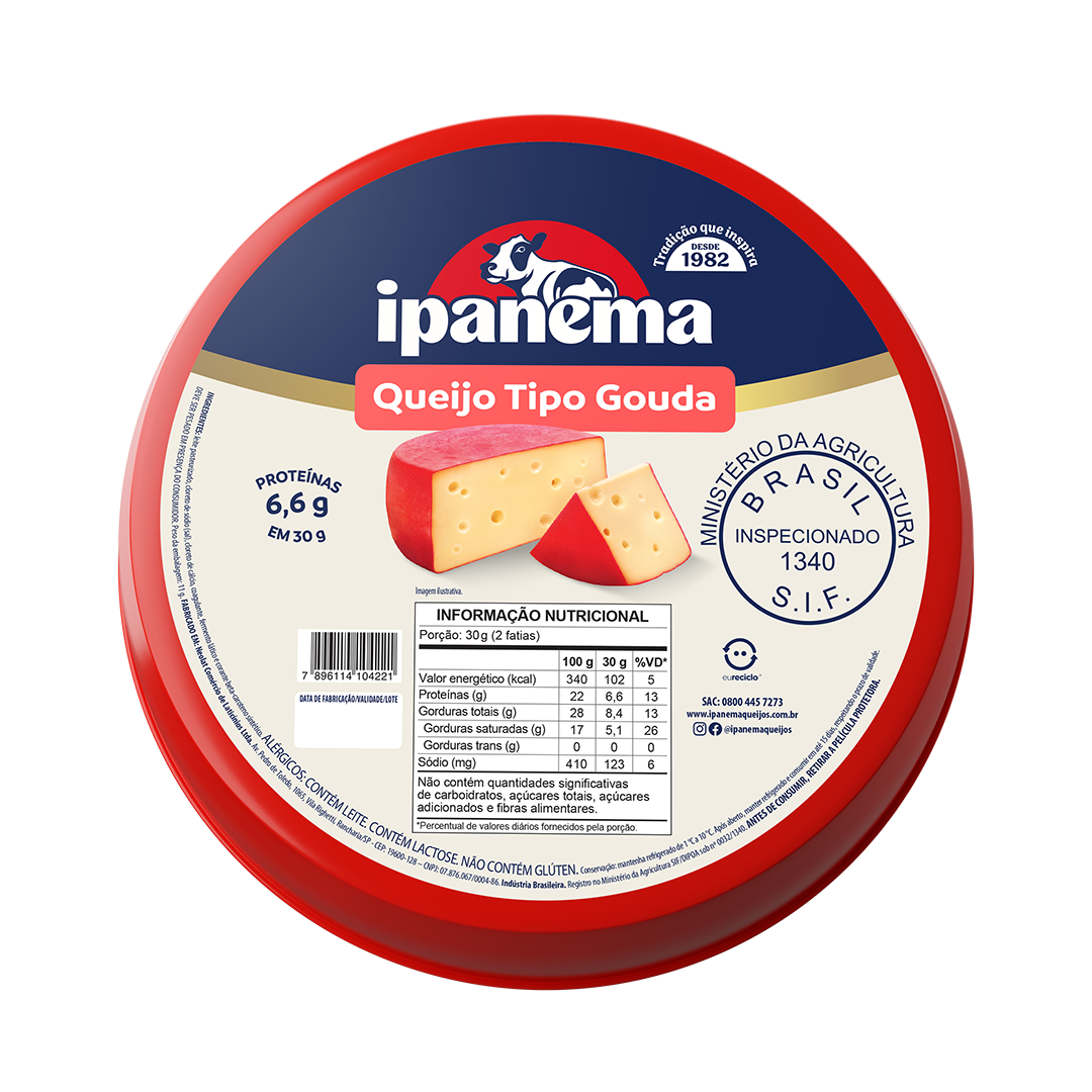 Gouda Ipanema Peça 3kg | Caixa com 02 unidades